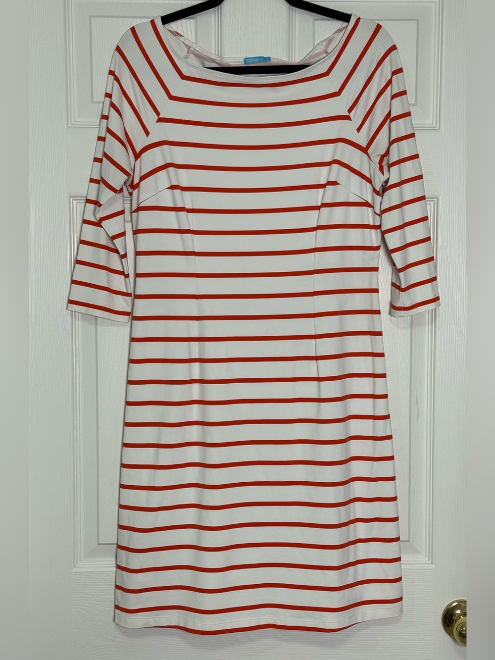 J. McLaughlin Catalina Cloth Mini Dress Women’s Medium Boatneck 3/4 Sleeve Knit
